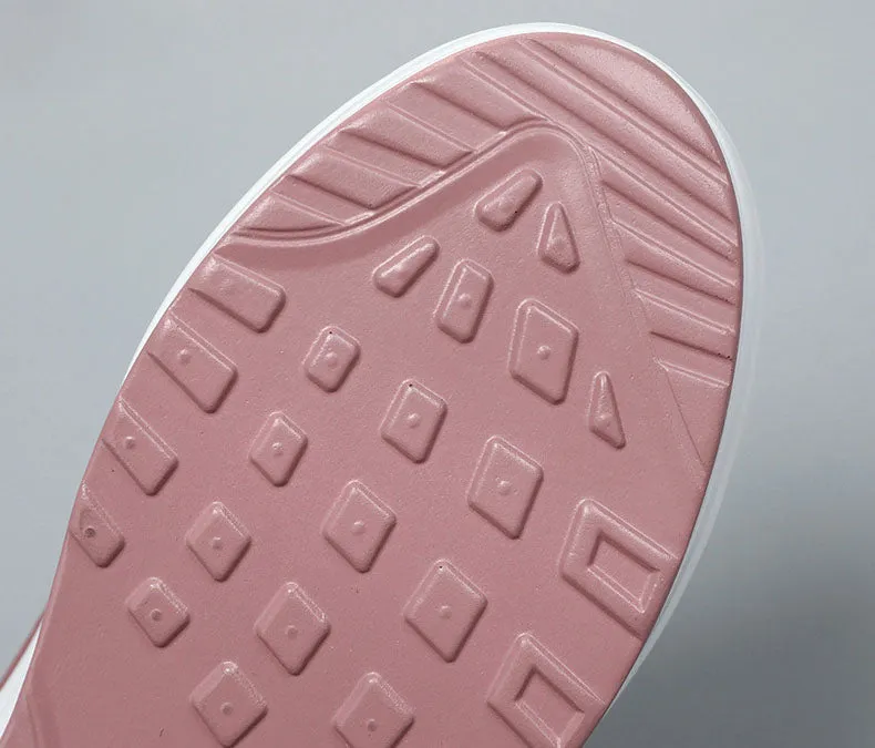 Classic Knitted Slip-On Sneakers for Women with Air Cushion Sole
