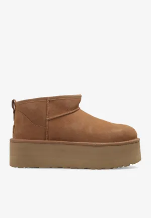 Classic Ultra Mini Suede Platform Boots