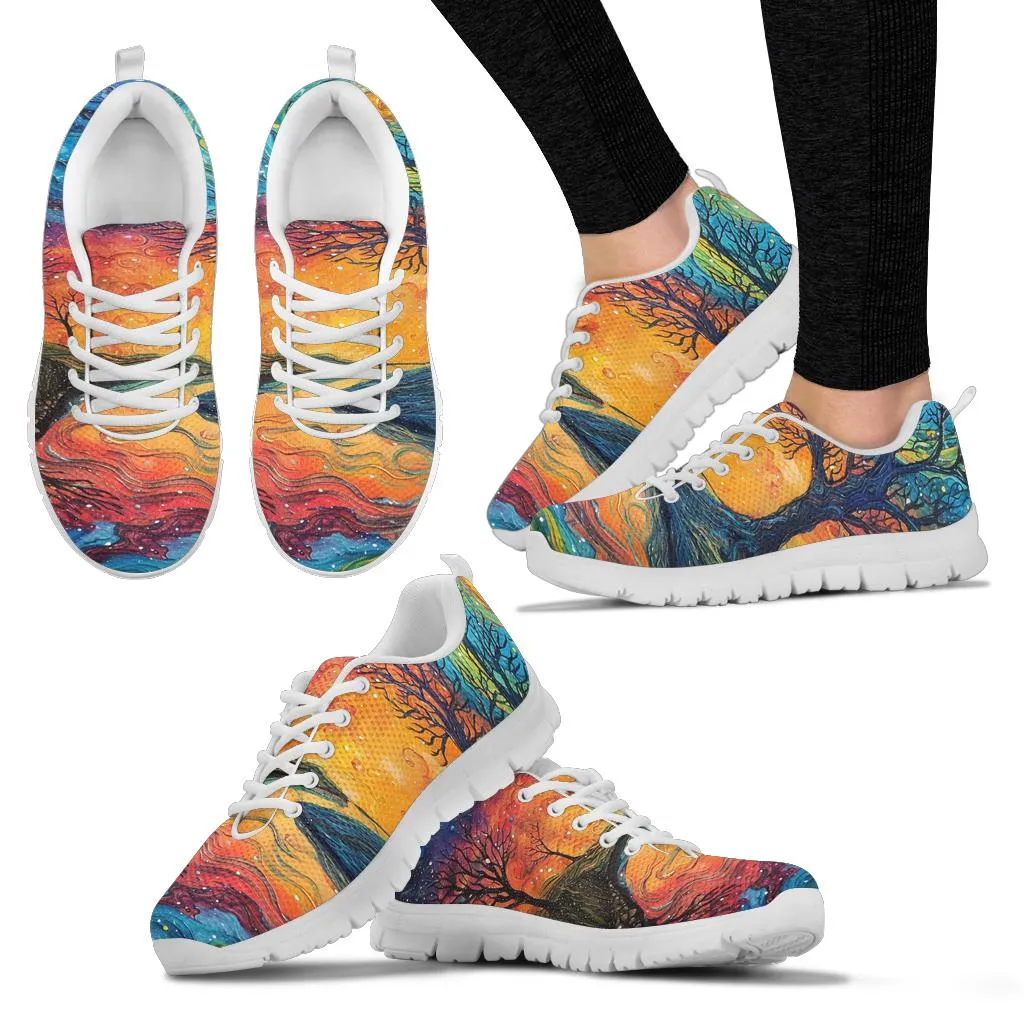 Colorful starry night Women's sneakers