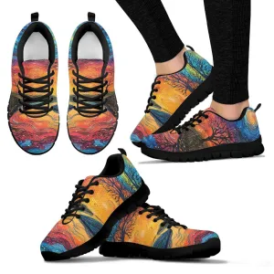 Colorful starry night Women's sneakers