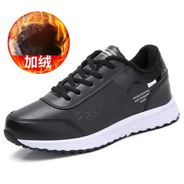 Comfort Women Casual Shoes Woman Sneakers Fashion Breathable Leather Platform Women Shoes Soft Sneaker Warm Plush Ankle Boots W5
