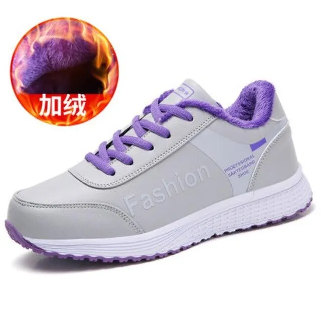 Comfort Women Casual Shoes Woman Sneakers Fashion Breathable Leather Platform Women Shoes Soft Sneaker Warm Plush Ankle Boots W5