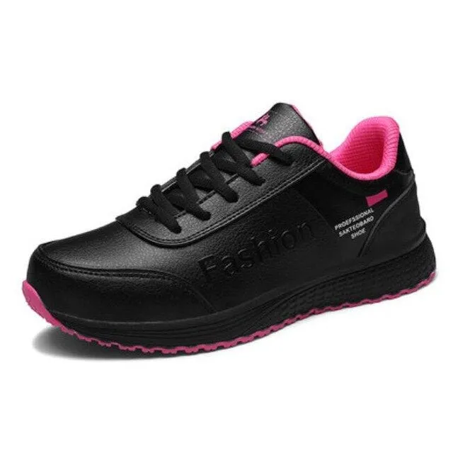 Comfort Women Casual Shoes Woman Sneakers Fashion Breathable Leather Platform Women Shoes Soft Sneaker Warm Plush Ankle Boots W5