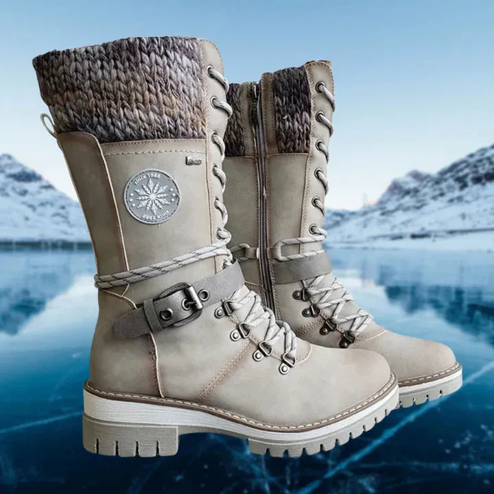 Comfortable and stylish women's leather winter boots