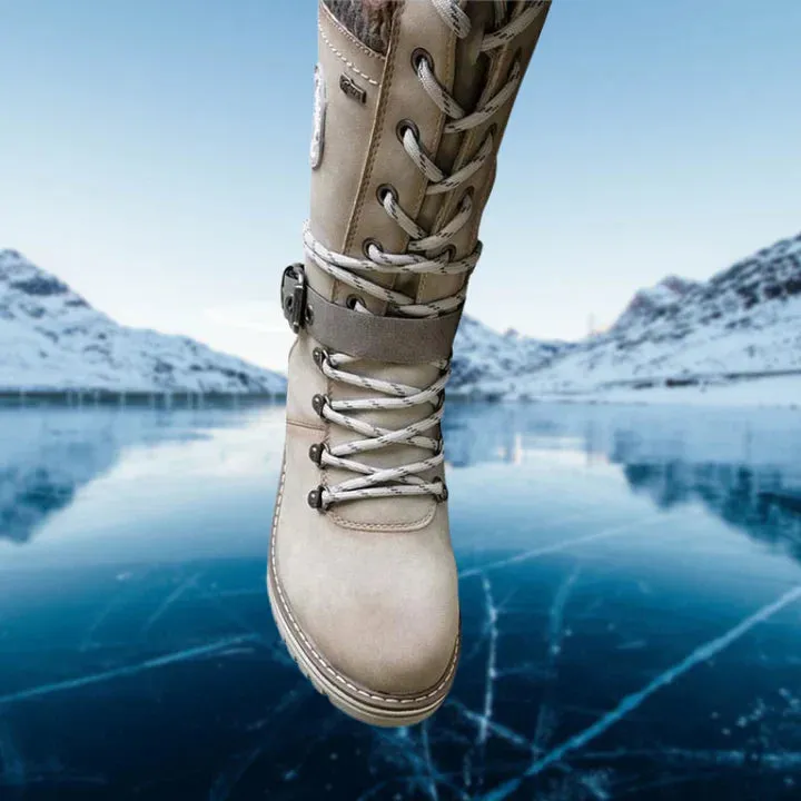 Comfortable and stylish women's leather winter boots
