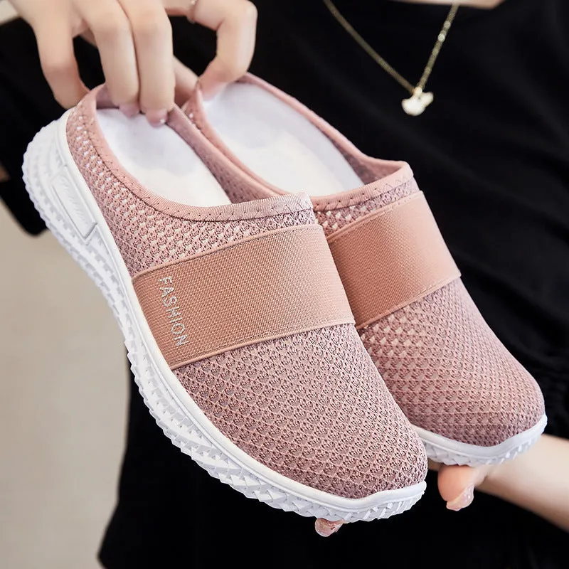 Comfortable Knitted Sneakers with Shock-Absorbing Cushion for Women