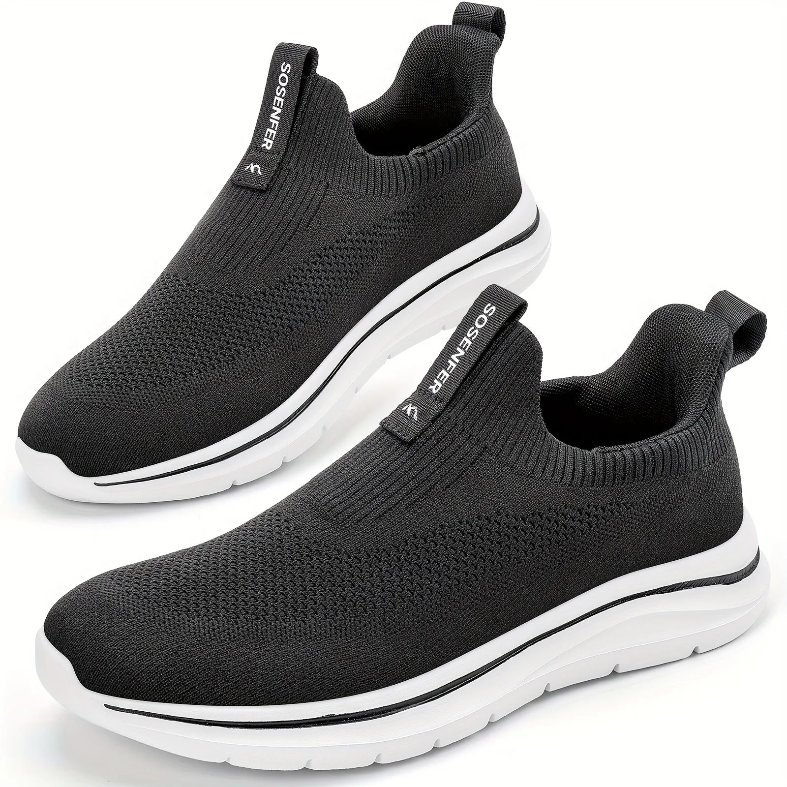 Comfy Slip-On Loafers for Men - Breathable, Non-Slip, Soft Upper
