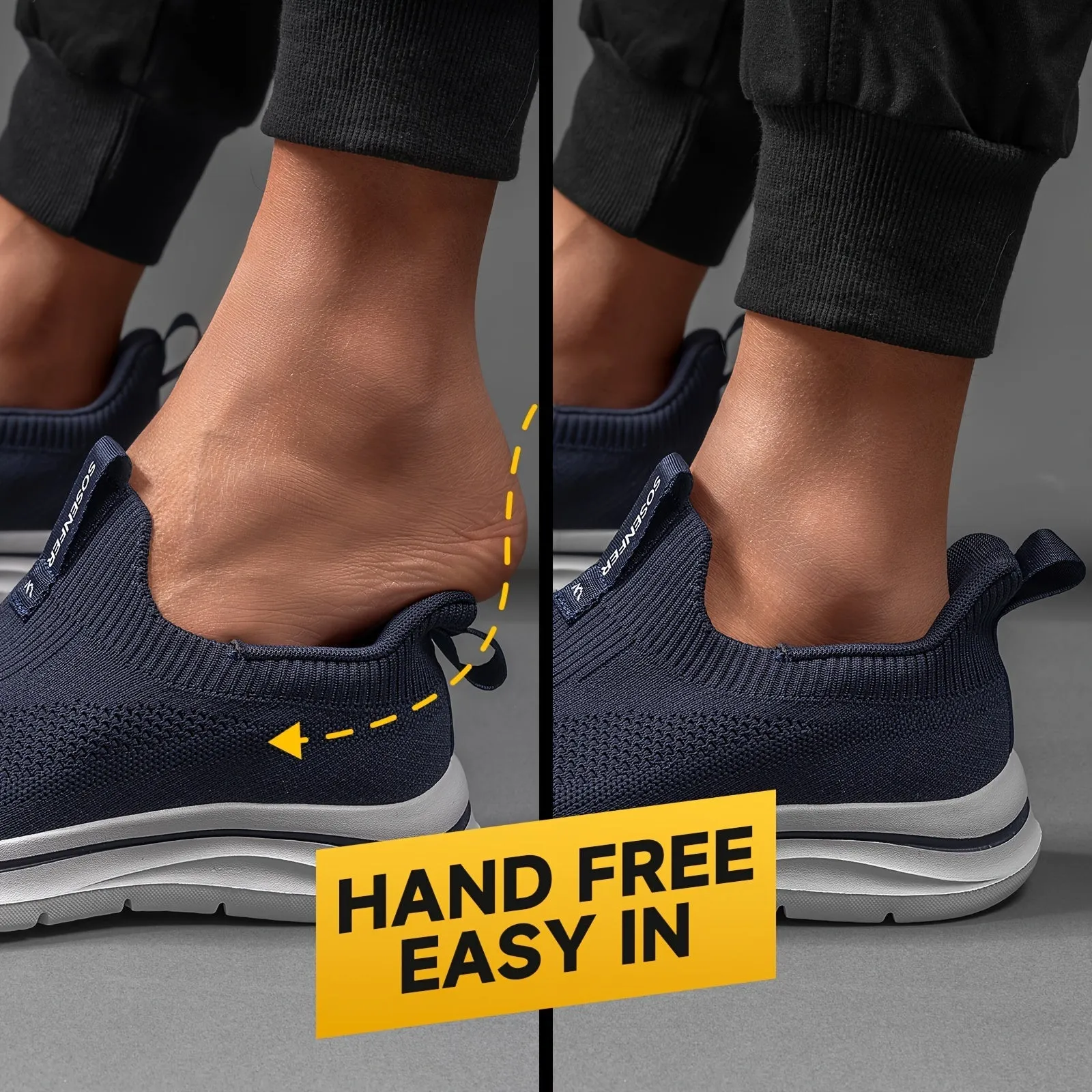 Comfy Slip-On Loafers for Men - Breathable, Non-Slip, Soft Upper