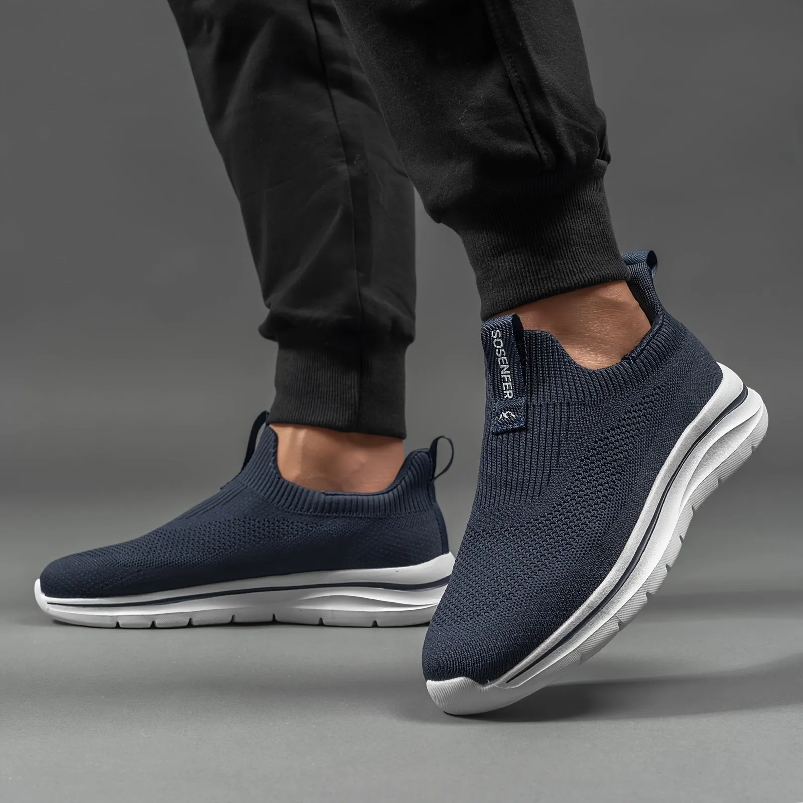 Comfy Slip-On Loafers for Men - Breathable, Non-Slip, Soft Upper