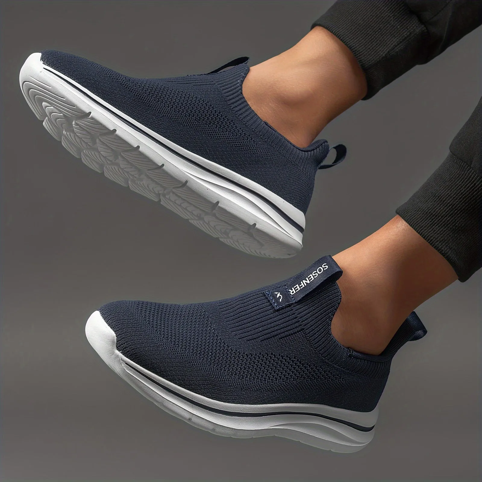 Comfy Slip-On Loafers for Men - Breathable, Non-Slip, Soft Upper
