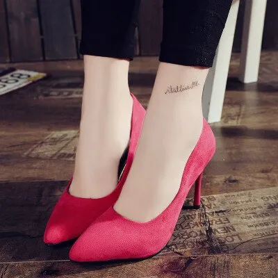 Cresfimix women fashion pointed toe comfortable slip on office high heel shoes lady cute casual high quality black shoes b3210