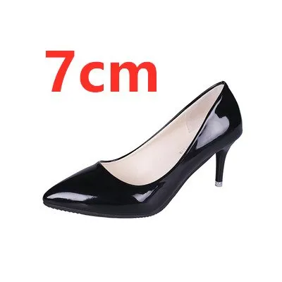 Cresfimix women fashion pointed toe comfortable slip on office high heel shoes lady cute casual high quality black shoes b3210