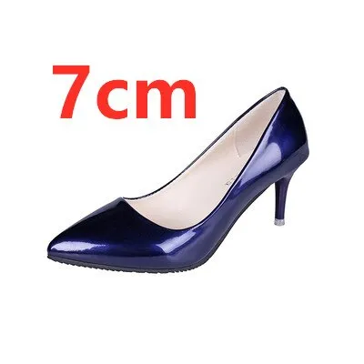 Cresfimix women fashion pointed toe comfortable slip on office high heel shoes lady cute casual high quality black shoes b3210
