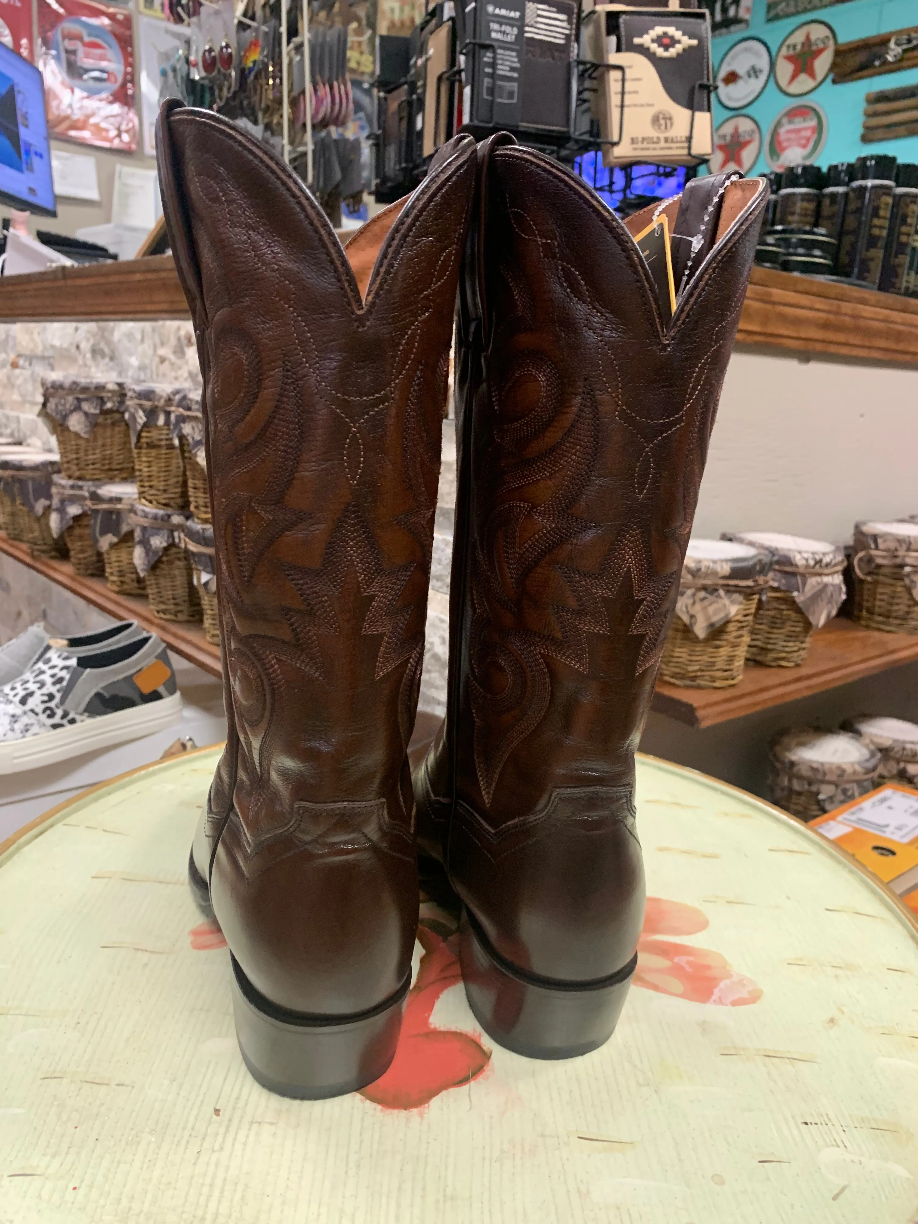 DAN POST MEN'S TAN MIGNON WESTERN BOOTS - MEDIUM TOE