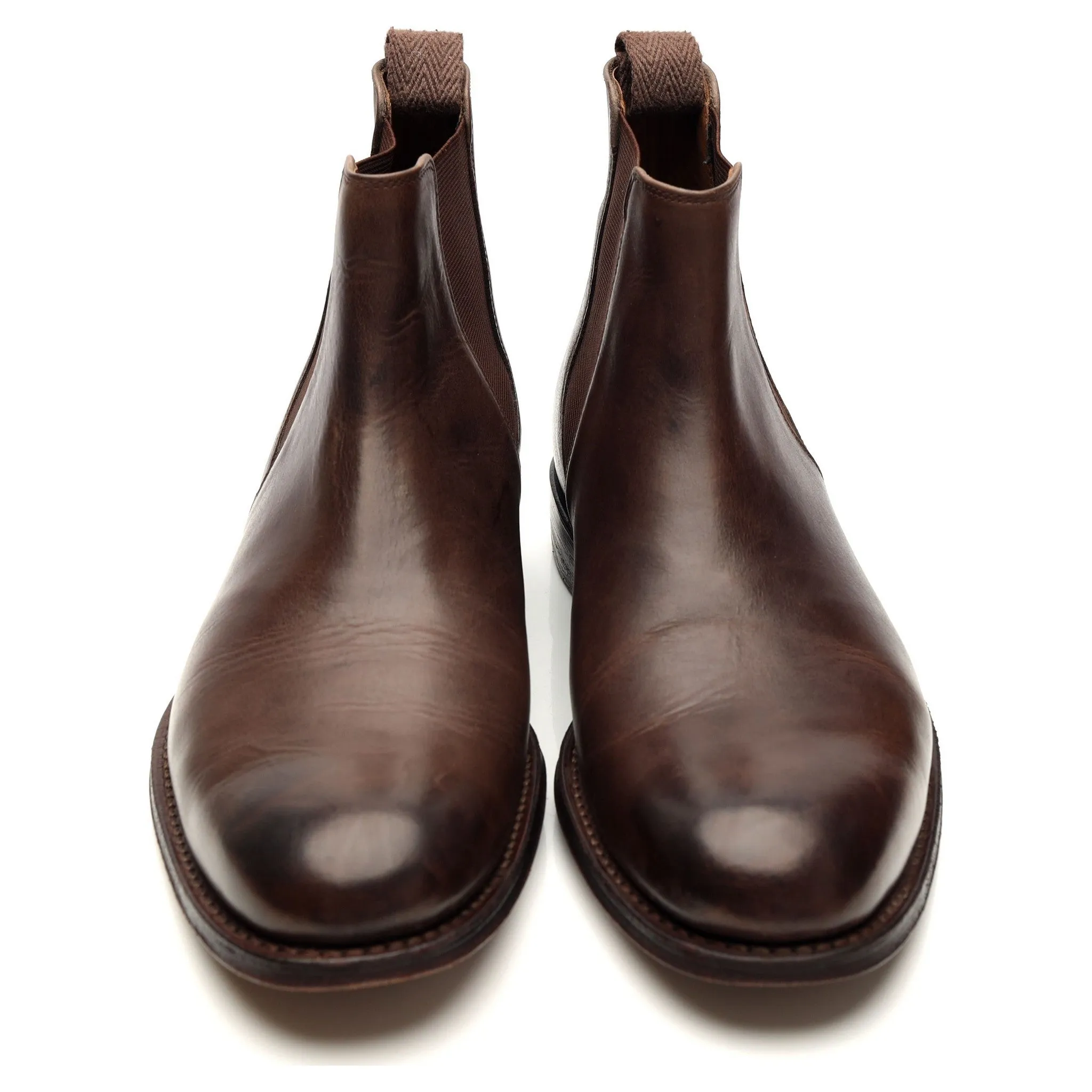 'Declan' Dark Brown Leather Chelsea Boots UK 7 F
