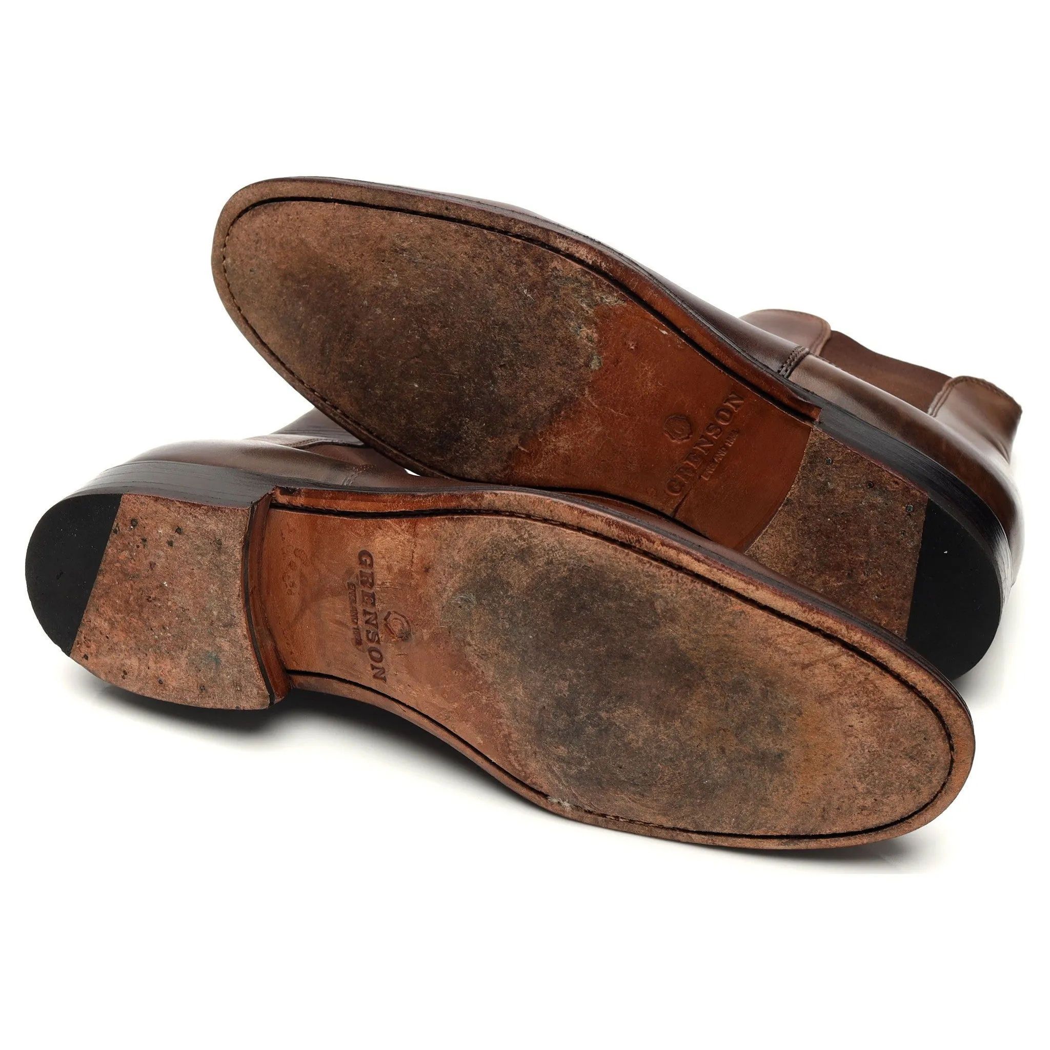 'Declan' Dark Brown Leather Chelsea Boots UK 7 F
