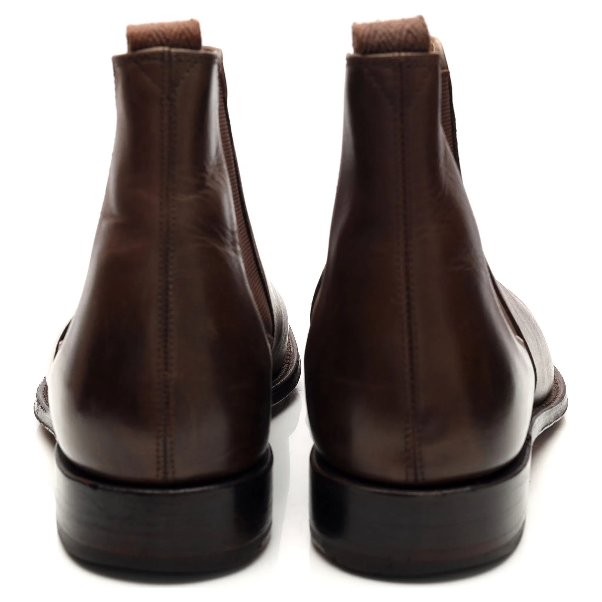 'Declan' Dark Brown Leather Chelsea Boots UK 7 F