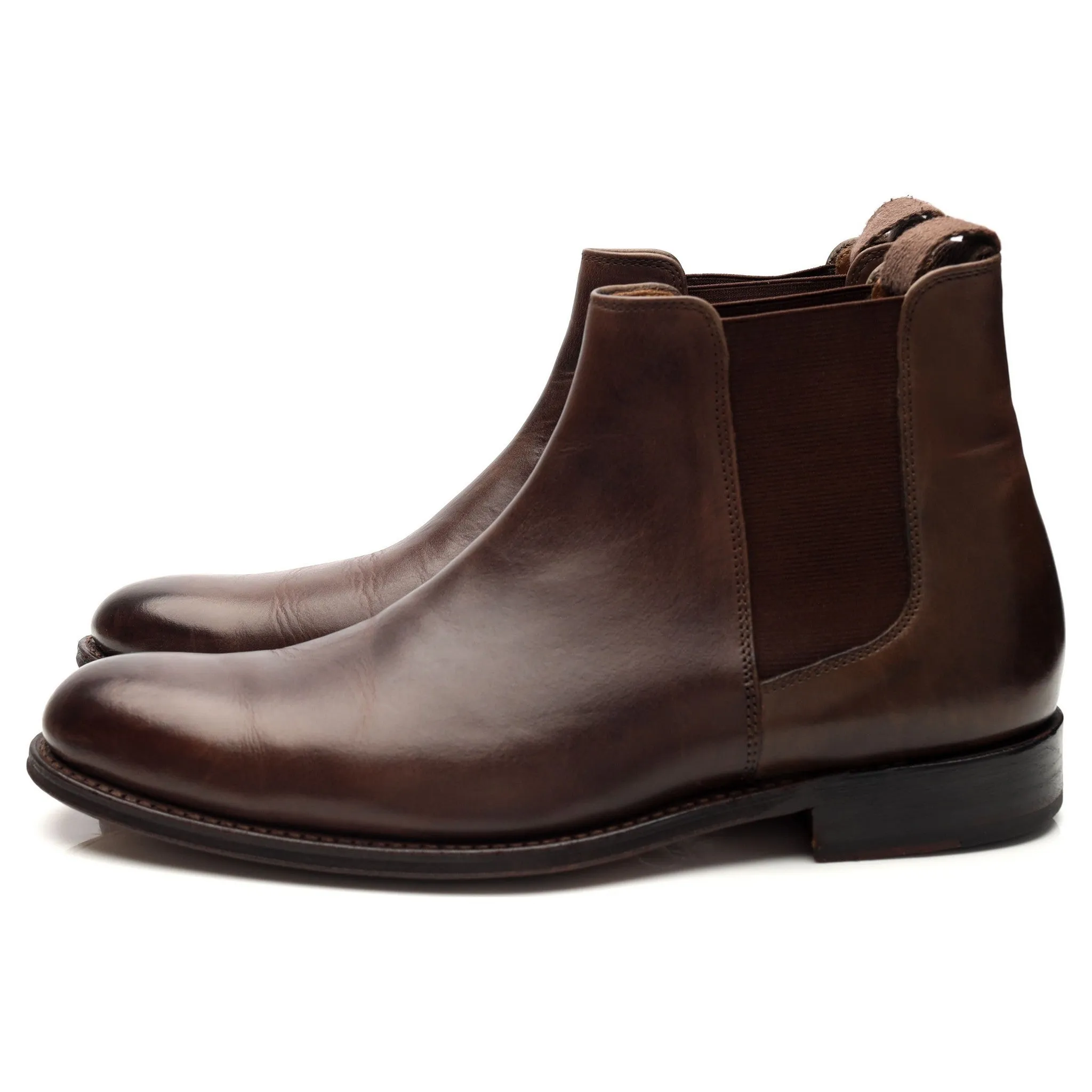 'Declan' Dark Brown Leather Chelsea Boots UK 7 F