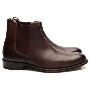 'Declan' Dark Brown Leather Chelsea Boots UK 7 F