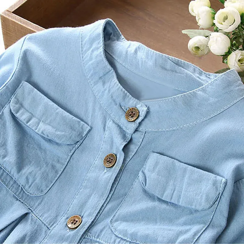 Denim Button-Up Dress