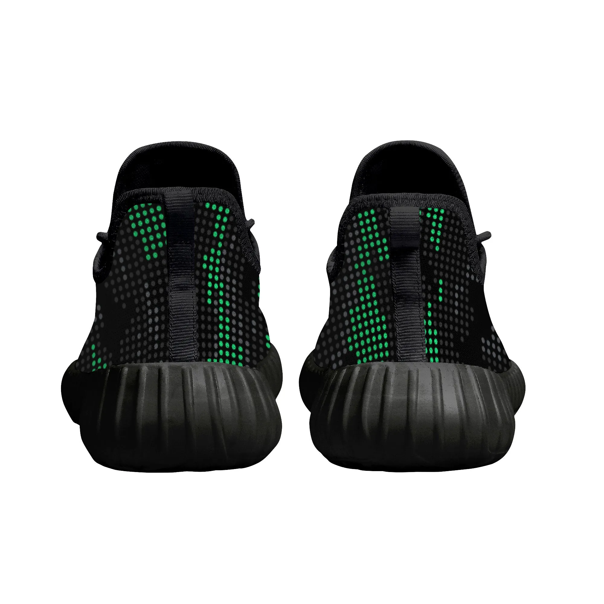 Digitized Green and Black Camo Premium Sneakers