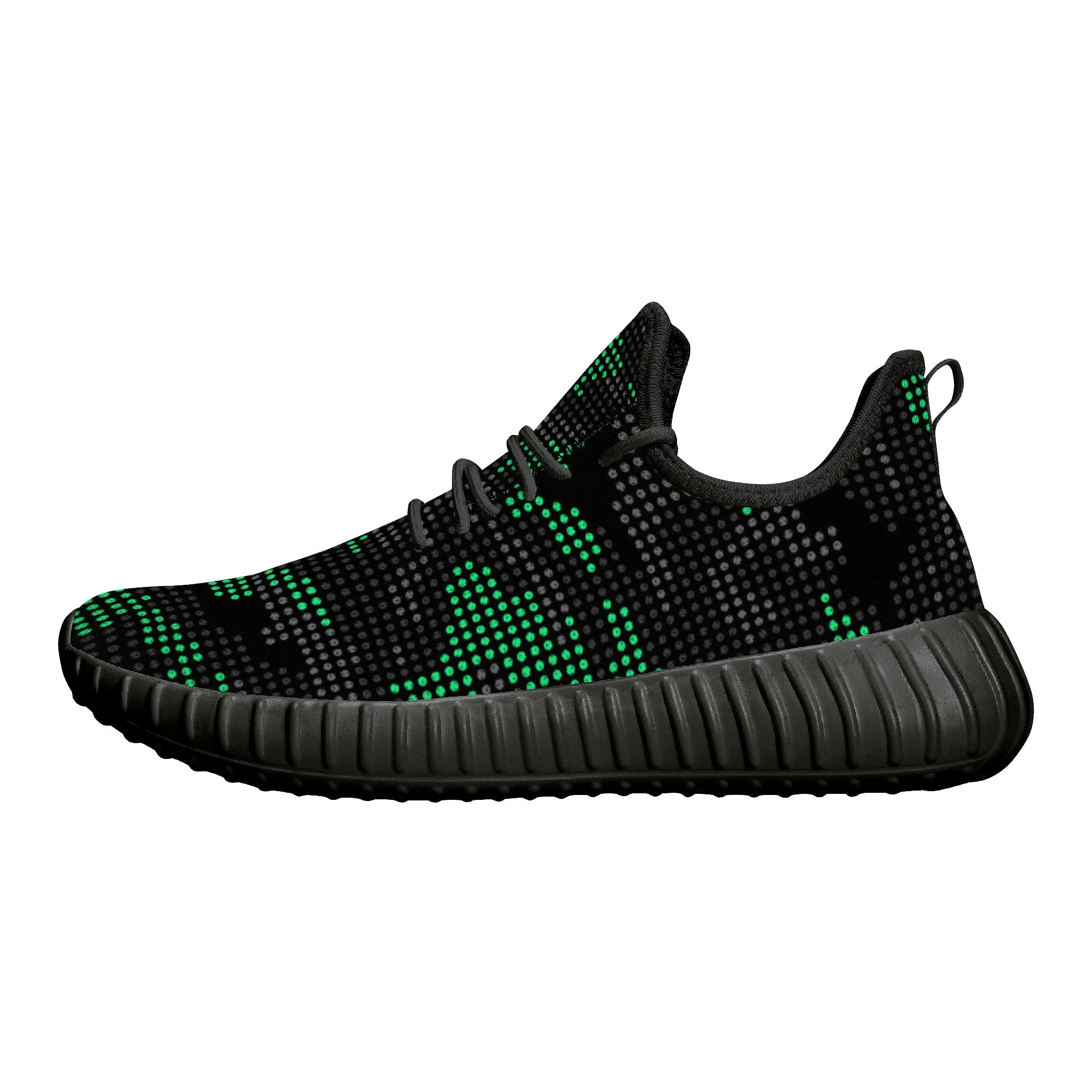 Digitized Green and Black Camo Premium Sneakers