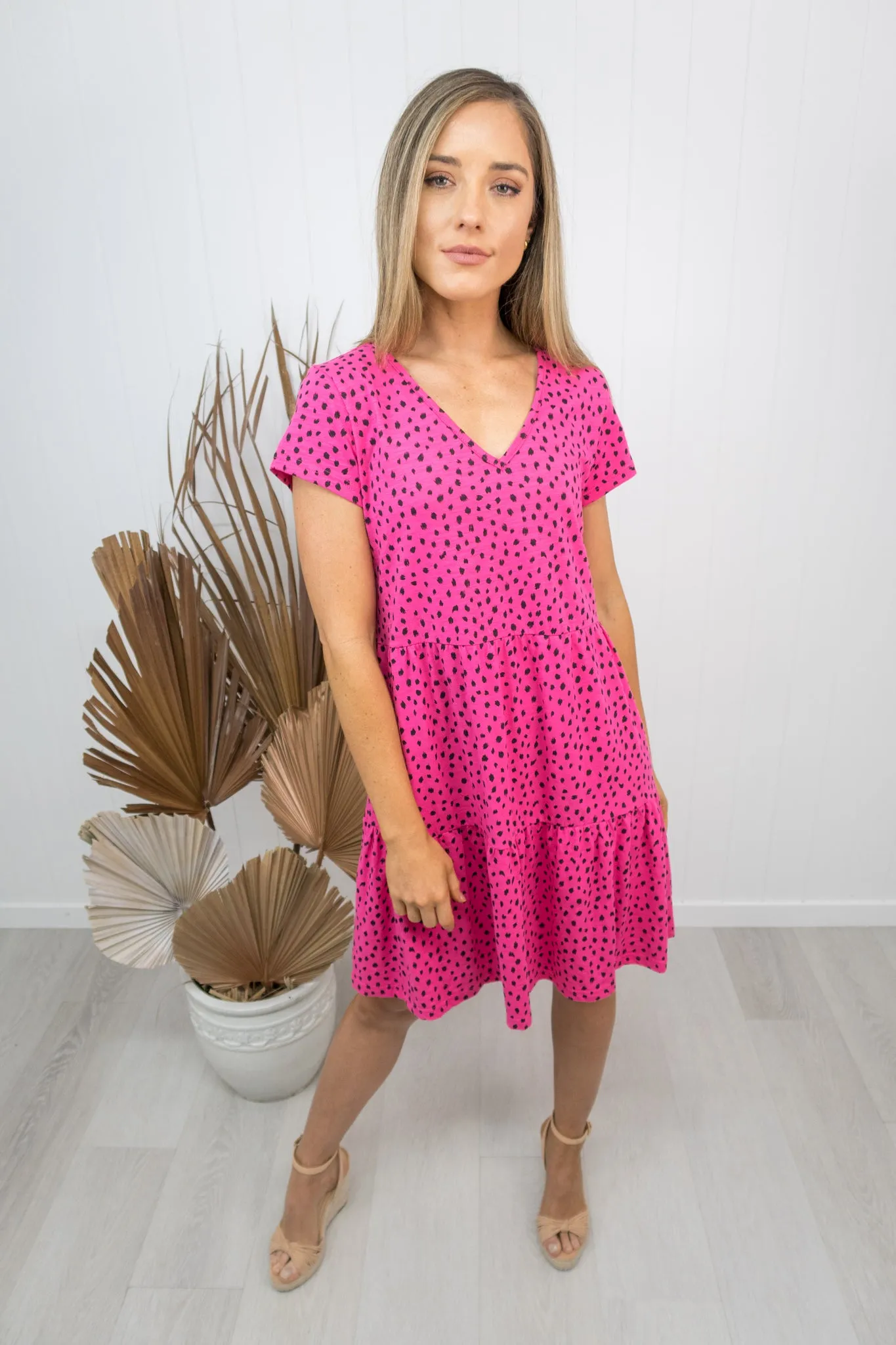 Dulce Dress -Hot pink