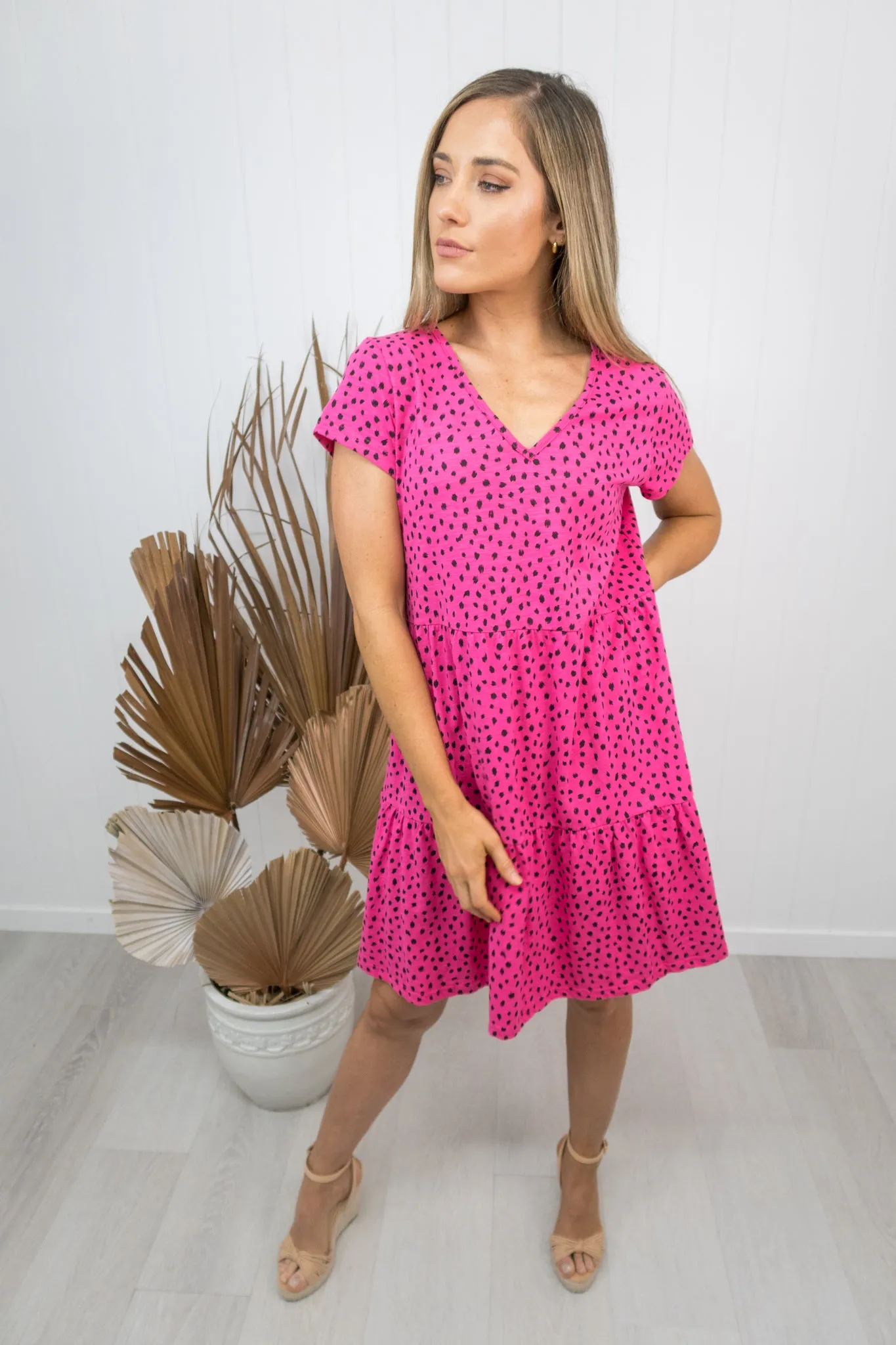 Dulce Dress -Hot pink