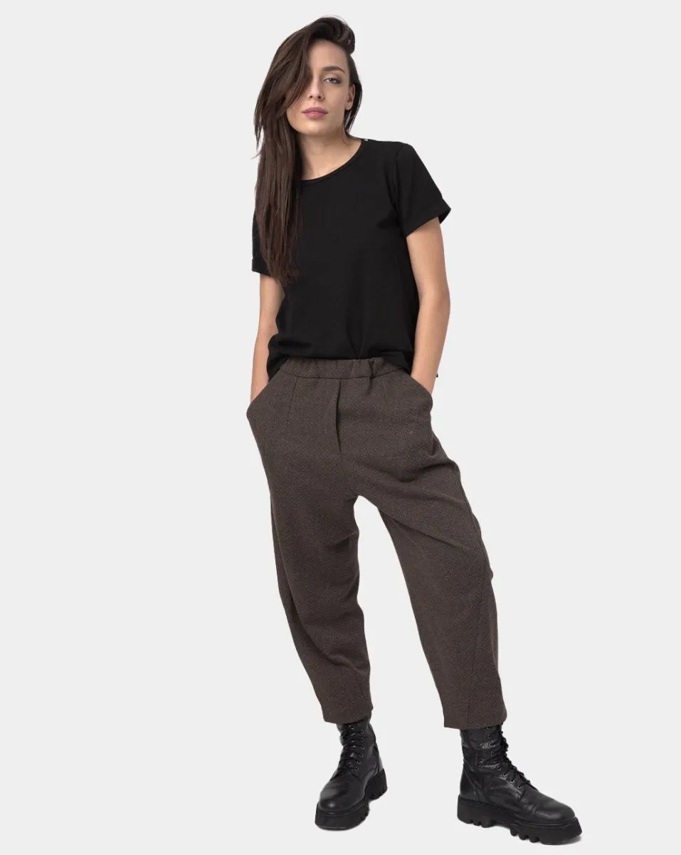 Elastic Seamed Cotton Pant