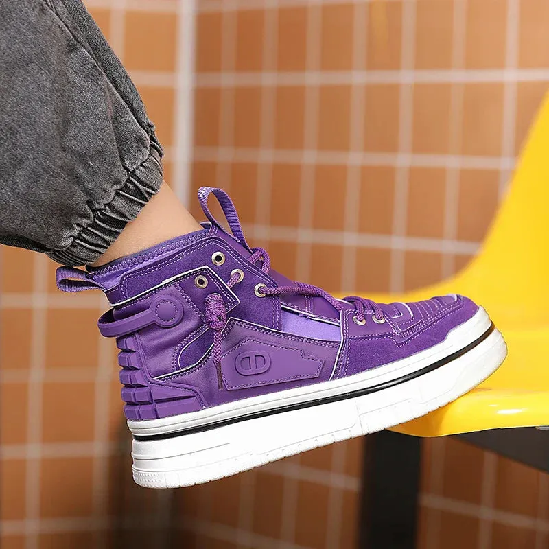 Elias Colorblock Patchwork High Top Sneakers