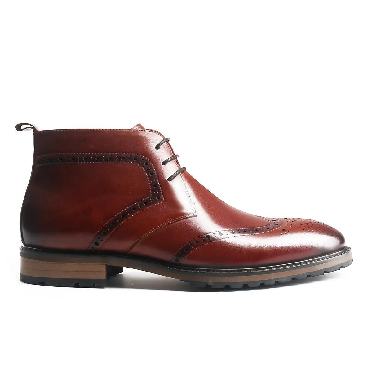 Fancy Wingtip Brogue Chukka Boots