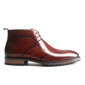 Fancy Wingtip Brogue Chukka Boots