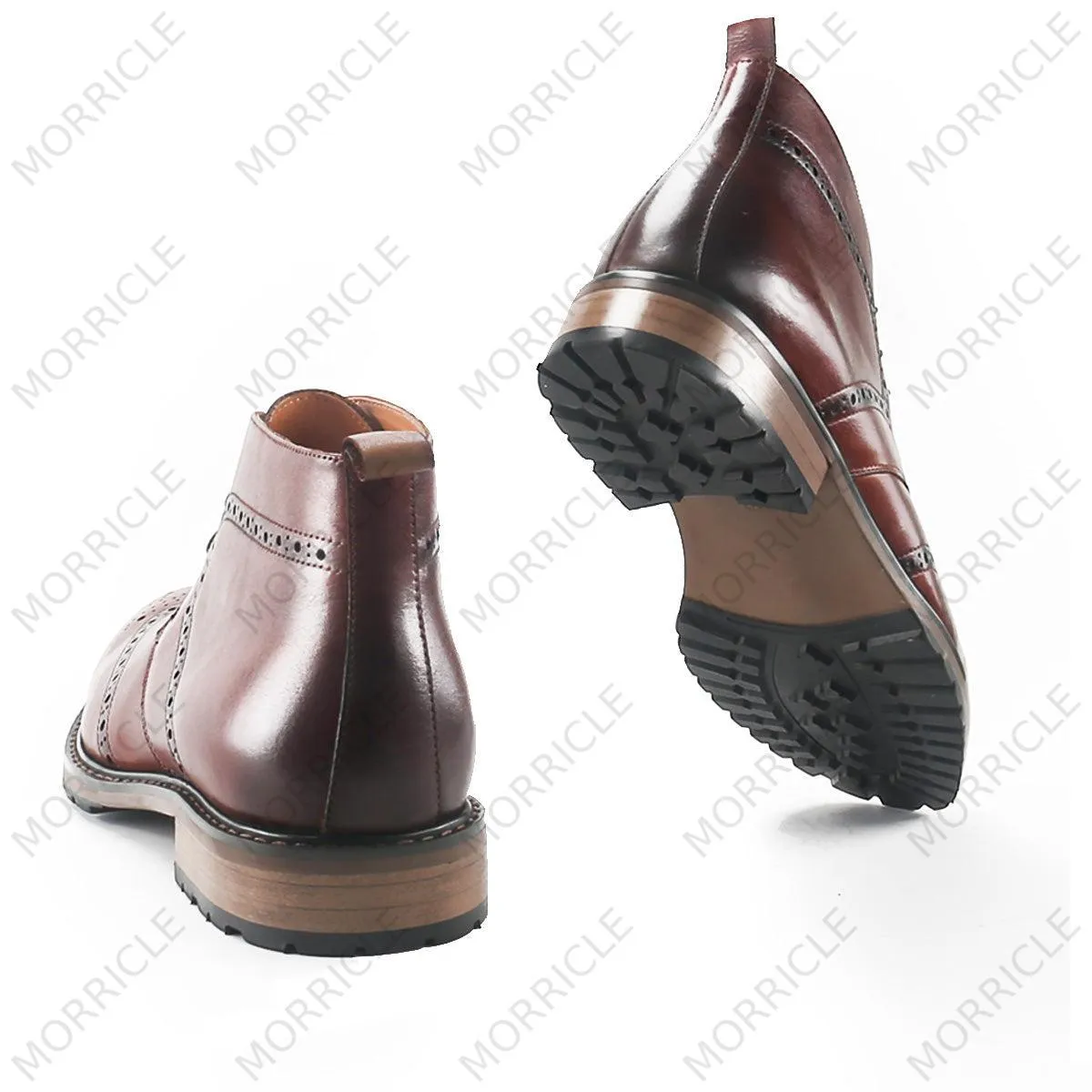 Fancy Wingtip Brogue Chukka Boots