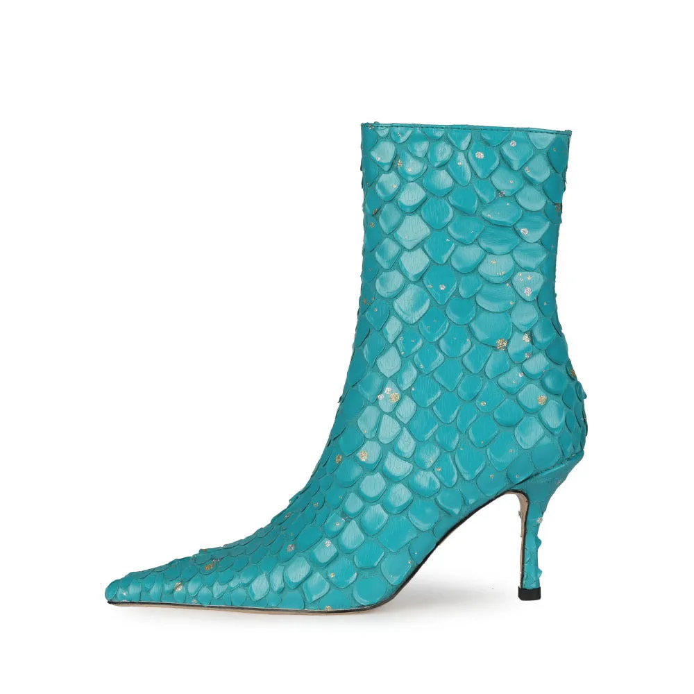 Fish Scale Short Boots