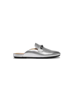 Fitflop Delicato Crystal Cluster Soft M/Leather Mules Silver