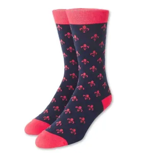 Fleur Des Lis Pink Men’s Socks