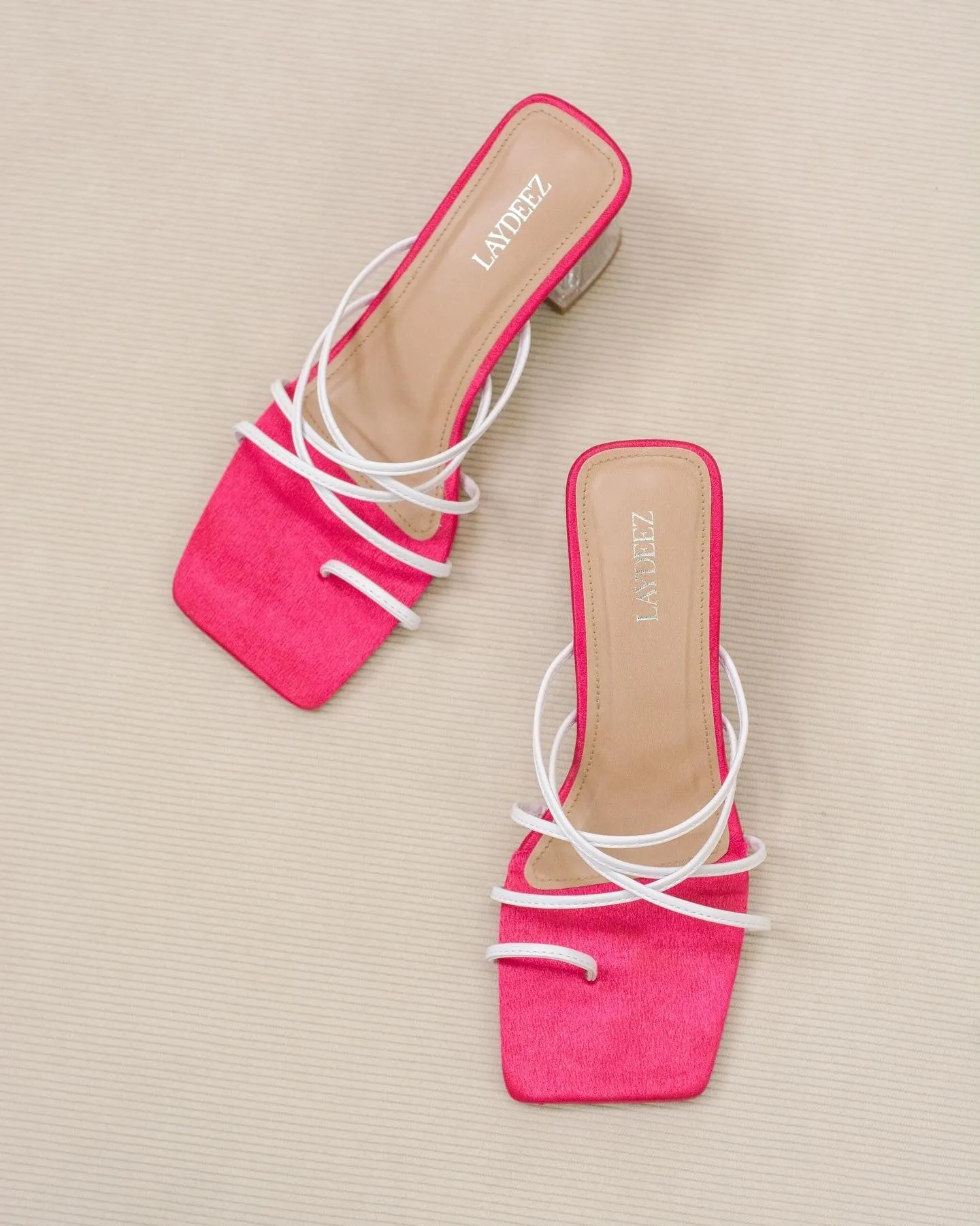 Frey Two Tone Glass Heels
