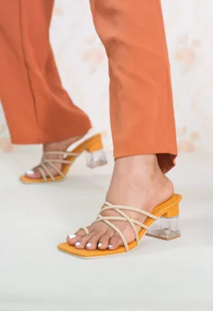 Frey Two Tone Glass Heels