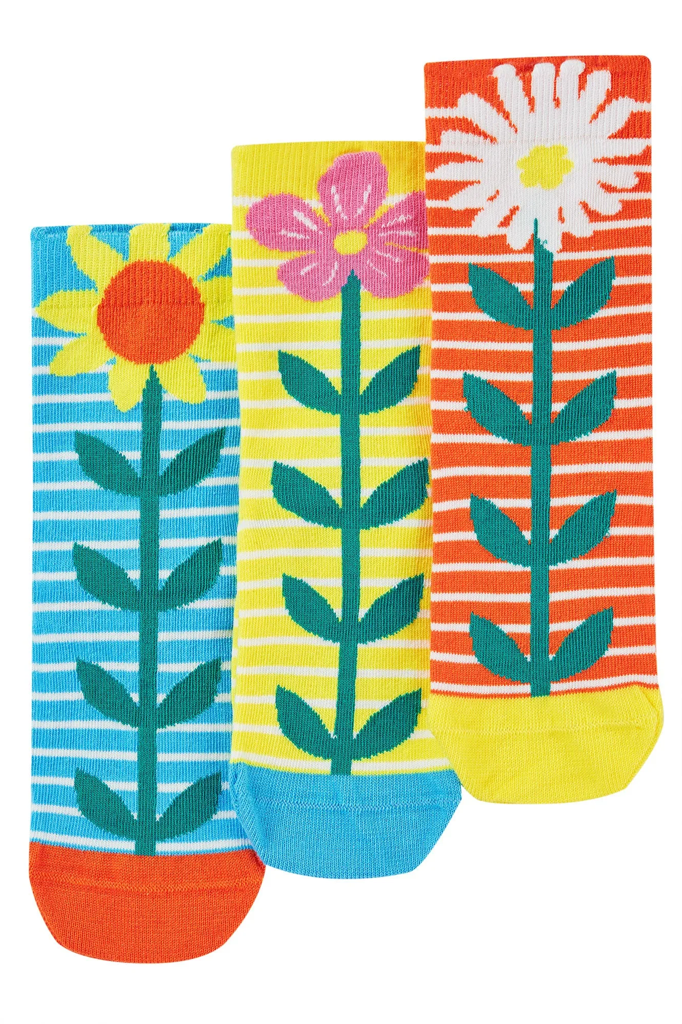 Frugi 3 Pack Socks Me9z5 Echinacea