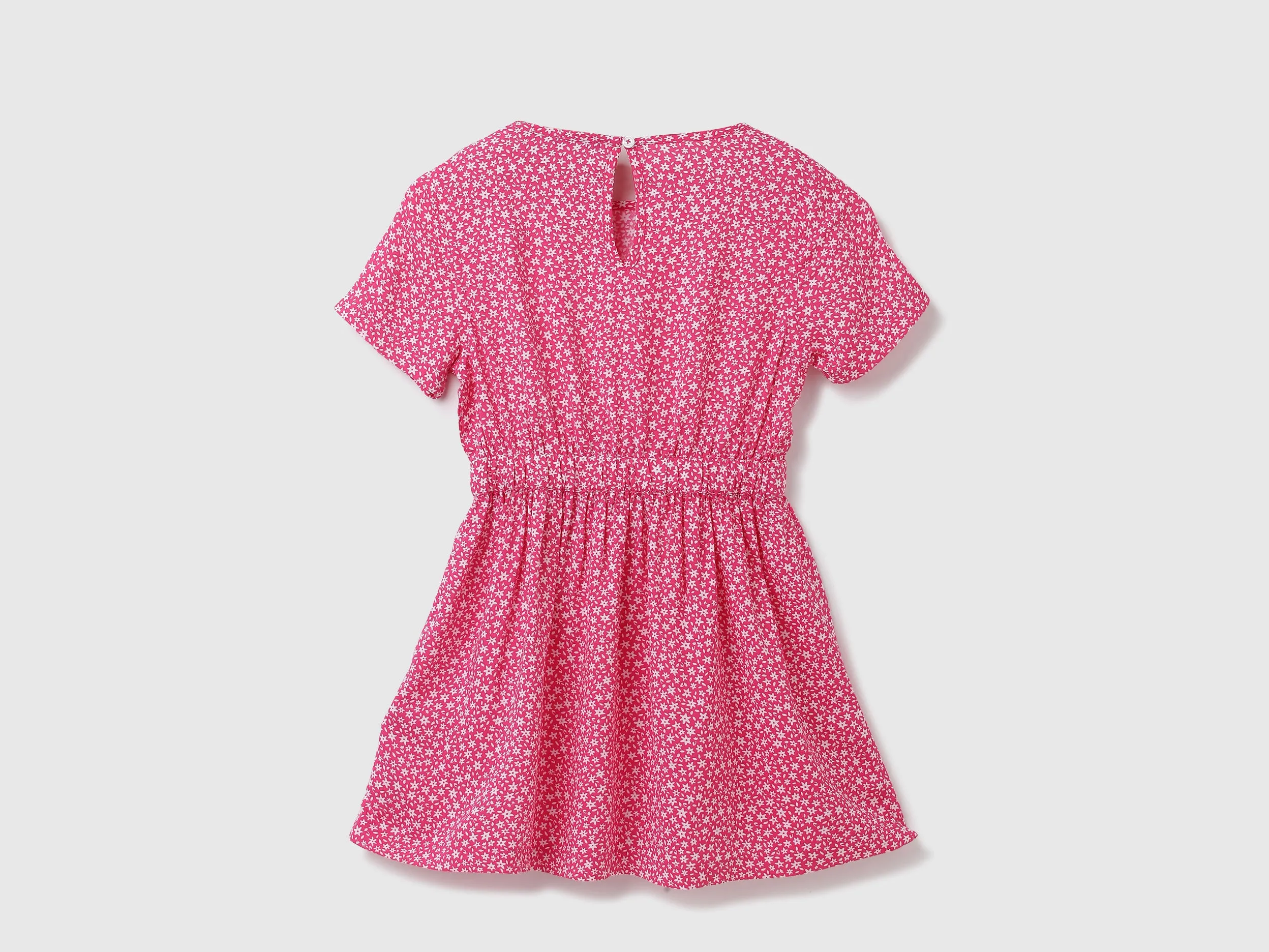 Girls Printed Round Neck Dress