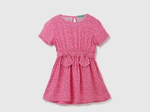 Girls Printed Round Neck Dress