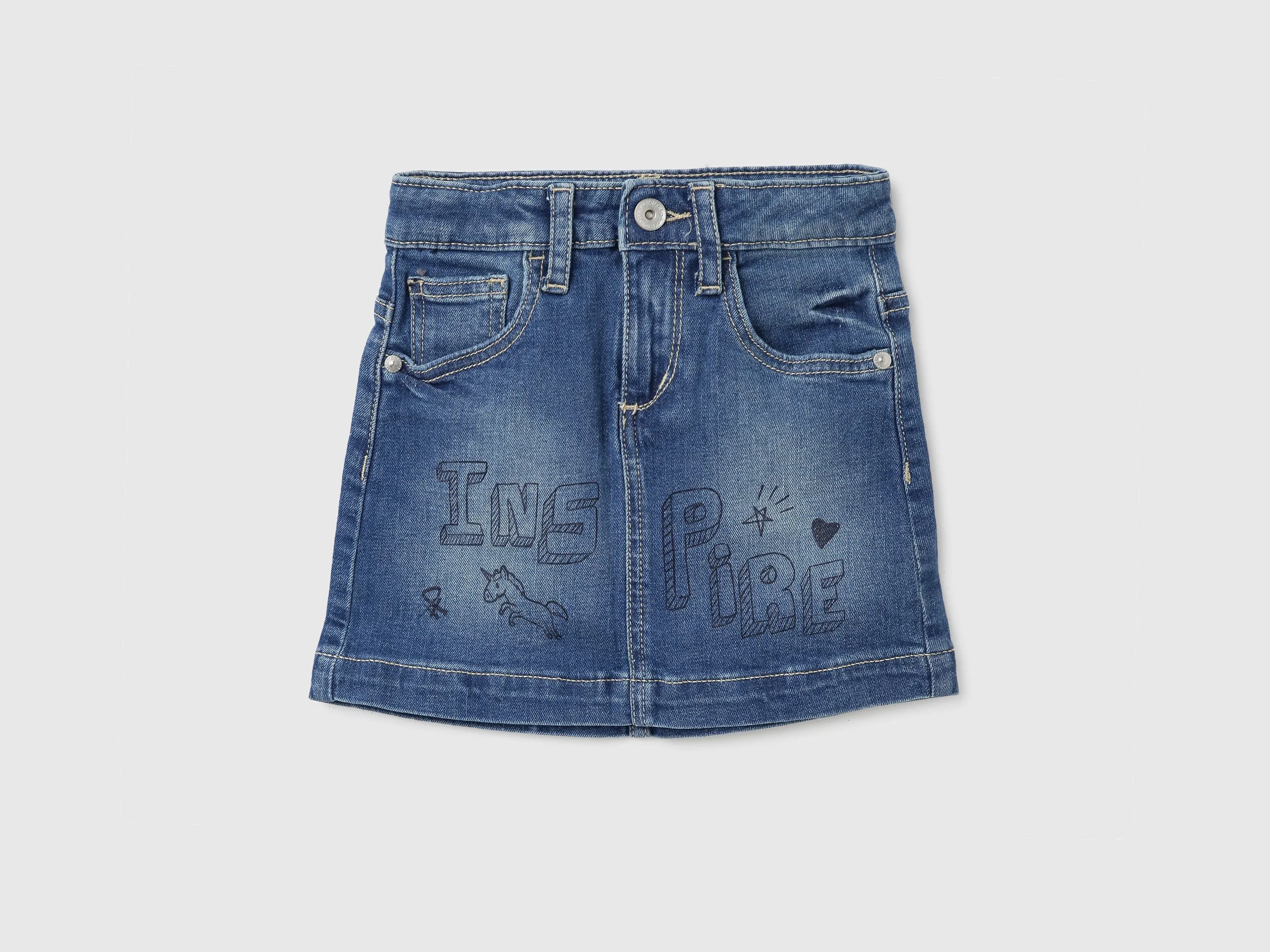 Girls Solid Regular Fit Skirt