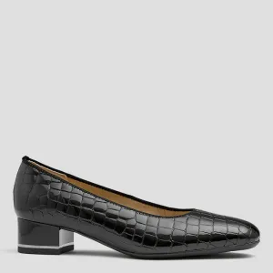 GRAZ HIGHSOFT - BLACK CROCODILE PATENT LEATHER