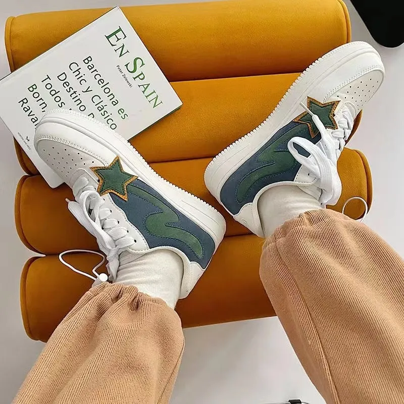 H-Block |Classic Star Patchwork Casual Sneakers