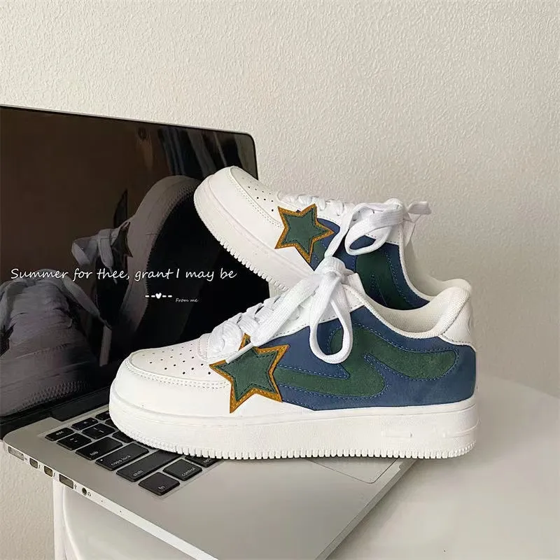 H-Block |Classic Star Patchwork Casual Sneakers