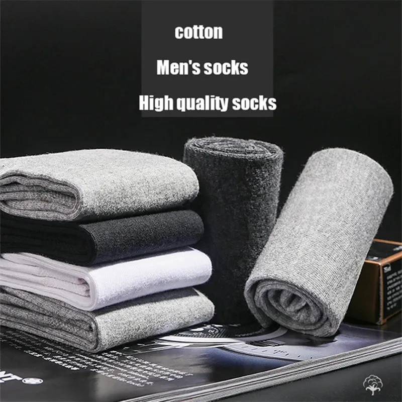 High-Quality Men’s Black Cotton Socks