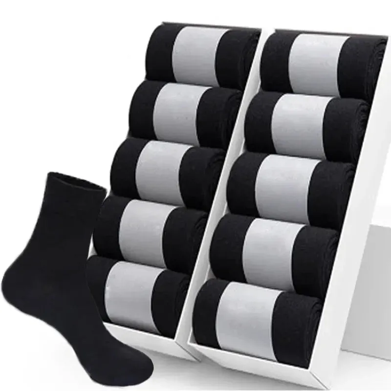 High-Quality Men’s Black Cotton Socks
