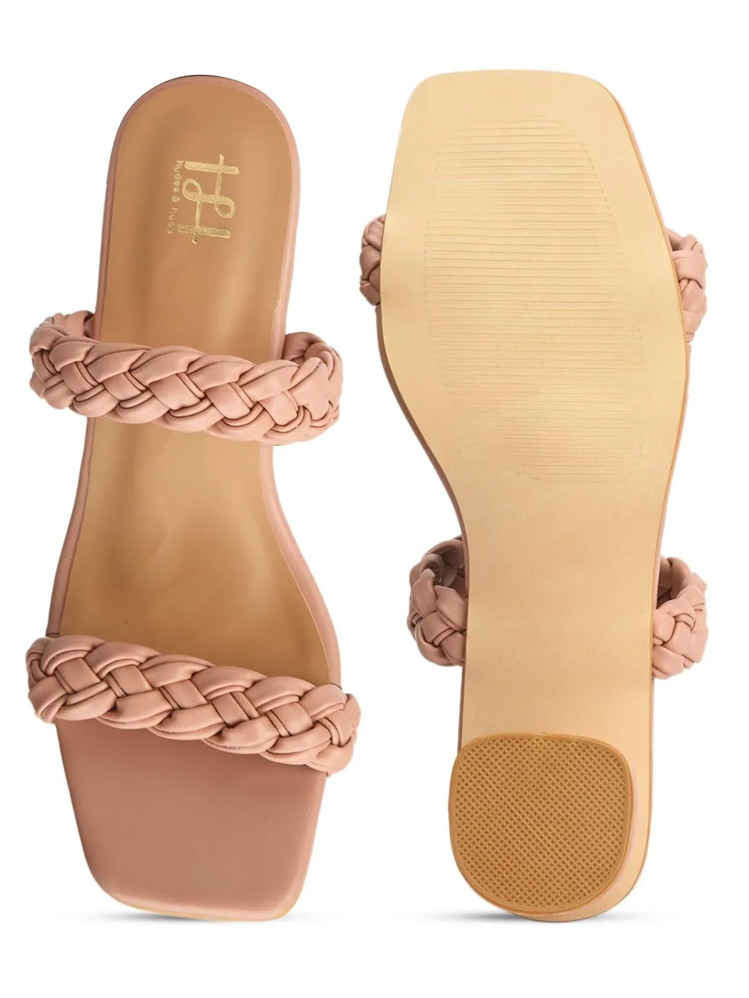 Hydes N Hues Powder Pink Block Heels
