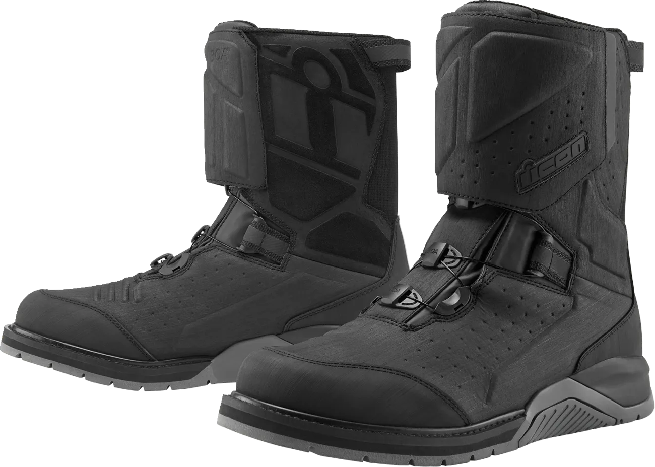 ICON Alcan Waterproof Boots - Black - Size 8 3403-1233