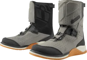 ICON Alcan Waterproof Boots - Gray - Size 9.5 3403-1248